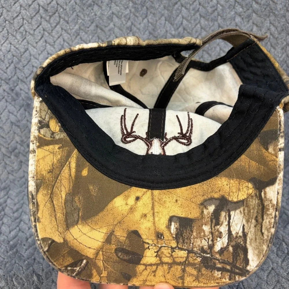 Camo Deer Skull Antler Embroidered Baseball Cap Hunting Hat Adjustable 2461